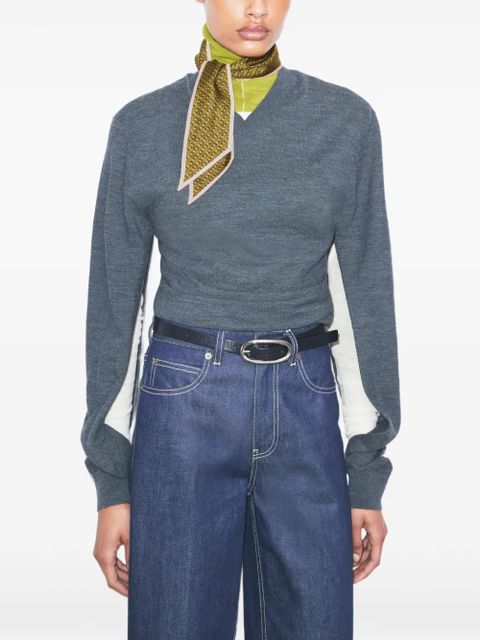 Tory Burch T Link patterned silk tie - Yellow