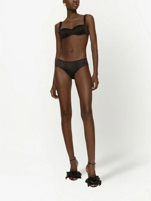 Dolce & Gabbana mid-rise satin briefs - Black