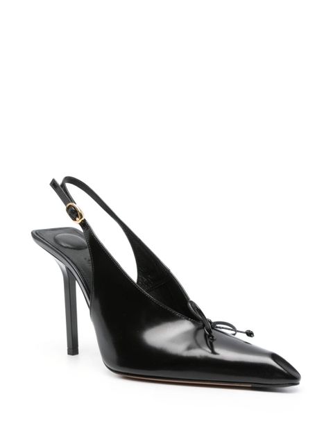 Jacquemus 100mm Cubisto leather pumps - Black - zdjęcie produktu nr 2
