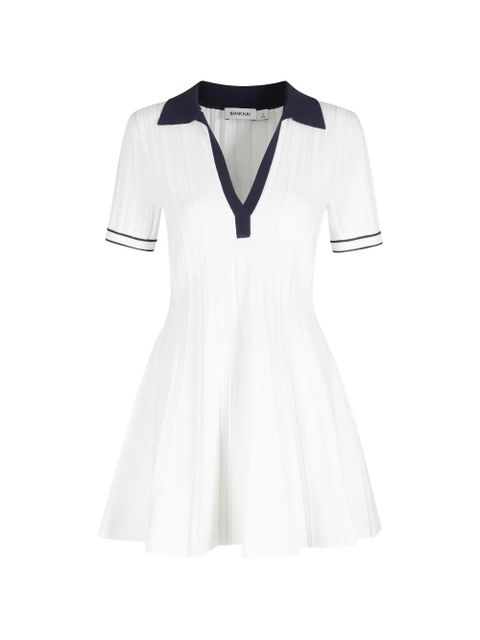 Simkhai ribbed-knit polo mini dress - Neutrals - zdjęcie produktu nr 1