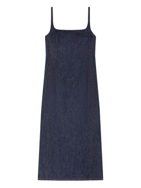 DRIES VAN NOTEN square-neck denim midi dress - Blue - zdjęcie produktu nr 1