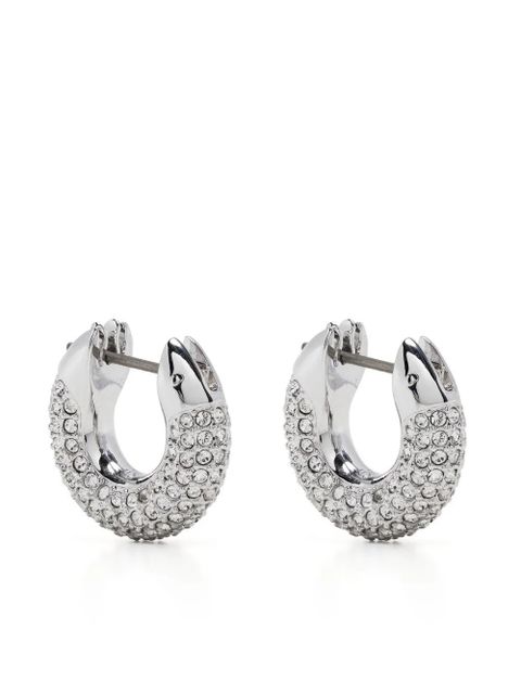 Swarovski Dextera crystal-embellished hoop earrings - Silver - zdjęcie produktu nr 1