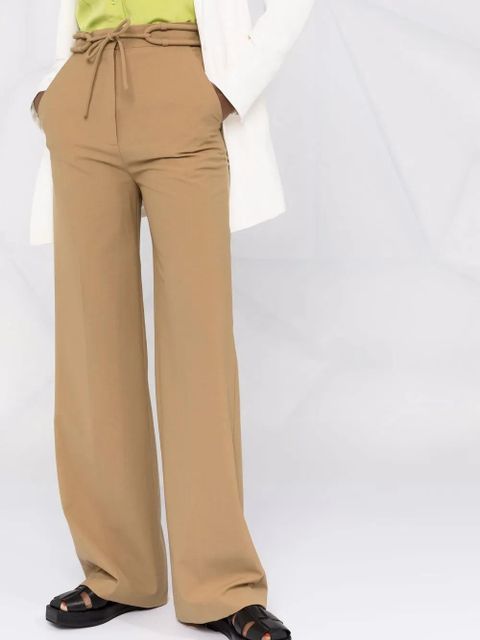 Nanushka tie-waist wide-leg trousers - Neutrals