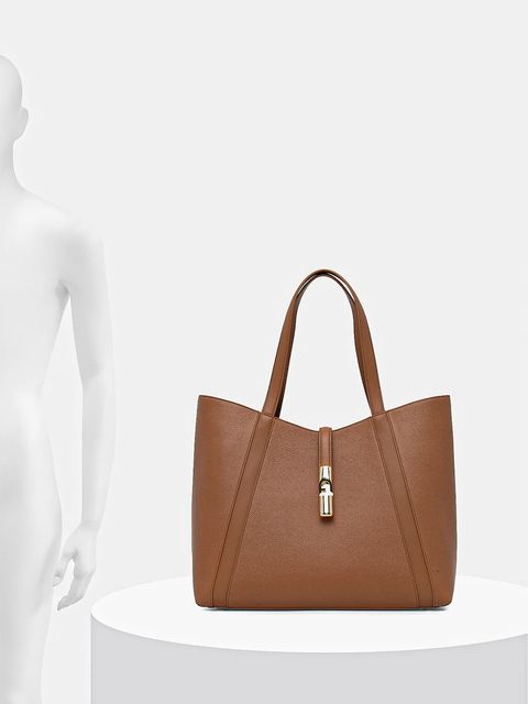 Furla torebka skórzana kolor beżowy WB01788 BX3353 RY000