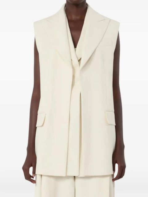 Sportmax sleeveless tailored gilet - Neutrals - zdjęcie produktu nr 2