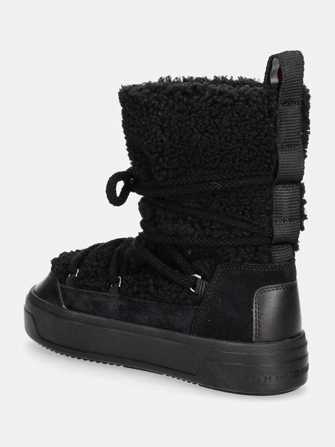 Tommy Hilfiger śniegowce LACE-UP FAUX SHEARLING SNOWBOOT