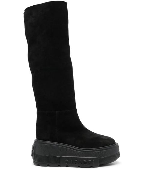 Casadei Nexus folded platform boots - Black - zdjęcie produktu nr 1