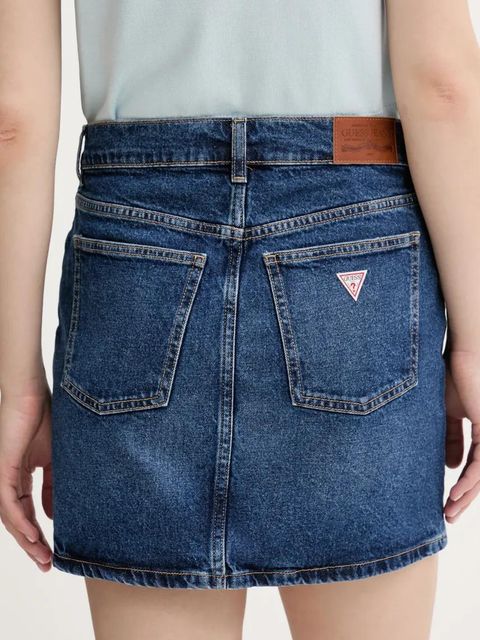 Guess Jeans spódnica jeansowa kolor granatowy mini prosta W5GD0Q D5M44 - zdjęcie produktu nr 2
