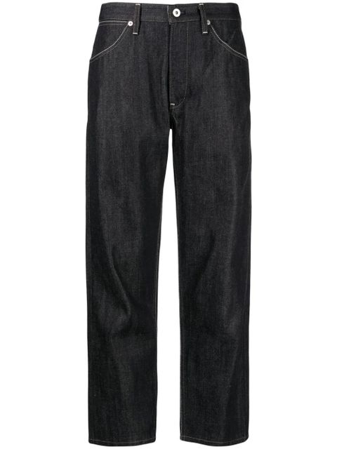 Jil Sander contrast-stitching cotton straight-leg jeans - Blue - zdjęcie produktu nr 1