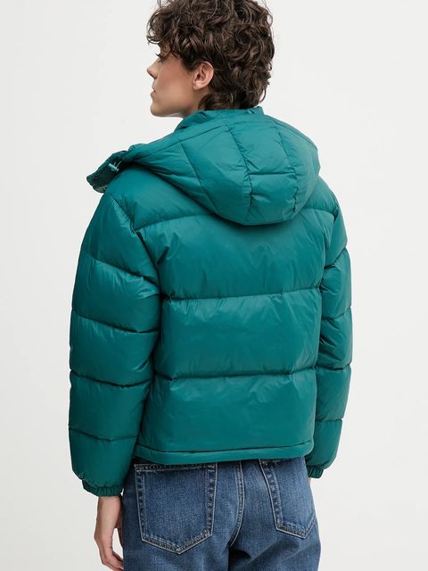 Calvin Klein Jeans kurtka puchowa kolor turkusowy zimowa oversize LV047D501G
