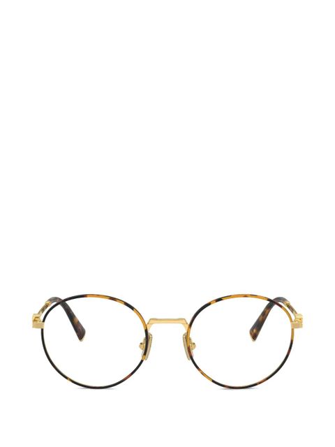 Miu Miu Eyewear round-frame glasses - Gold - zdjęcie produktu nr 1