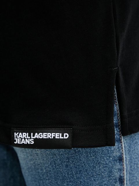 Karl Lagerfeld Jeans t-shirt bawełniany damski kolor czarny B1W17061