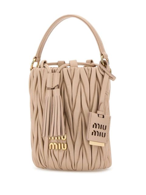 Miu Miu leather bucket bag - Neutrals