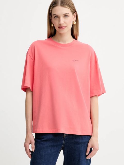 BOSS Orange t-shirt bawełniany damski kolor różowy 50545498 - zdjęcie produktu nr 1