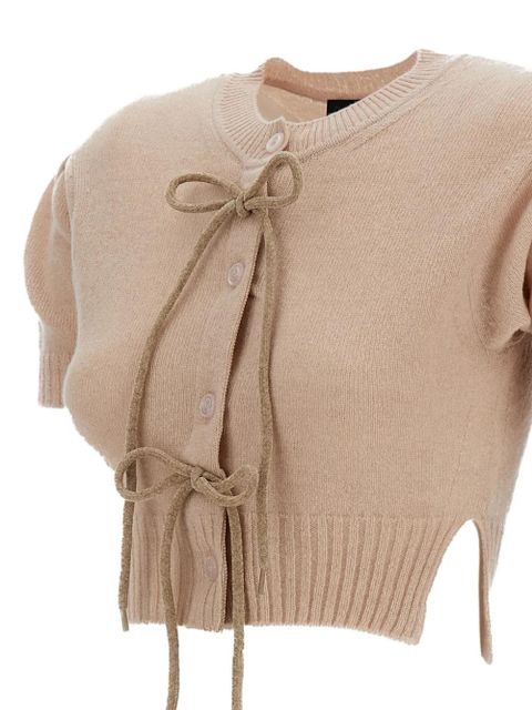 Simone Rocha tie-detail cardigan - Neutrals