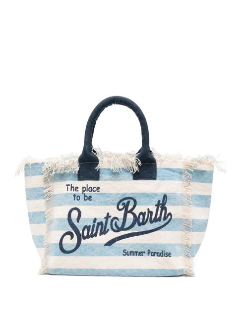 MC2 Saint Barth Vanity striped fringe tote bag - Blue - zdjęcie produktu nr 1