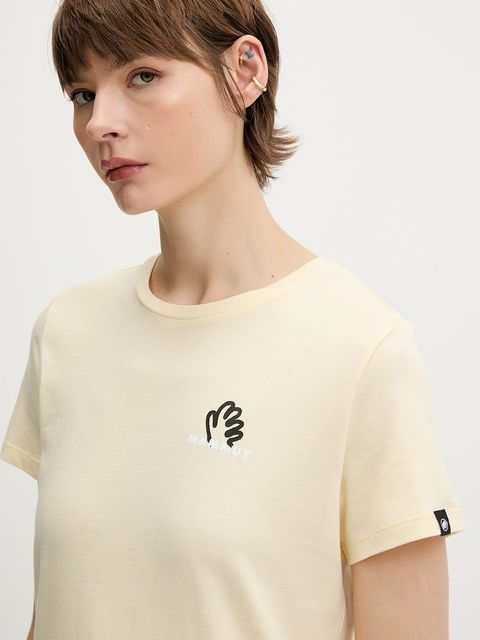 Mammut t-shirt bawełniany Massone damski kolor beżowy 1017-05244