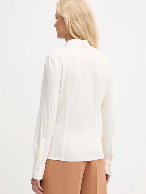 BOSS koszula bawełniana damska kolor biały regular z kołnierzykiem klasycznym 50543691 - zdjęcie produktu nr 2