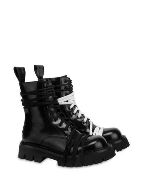 Moschino lace-up combat boots - Black - zdjęcie produktu nr 2