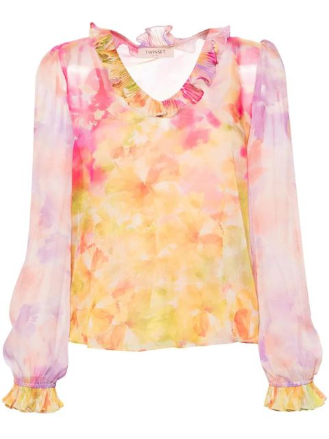 TWINSET floral-print georgette blouse - Pink - zdjęcie produktu nr 1
