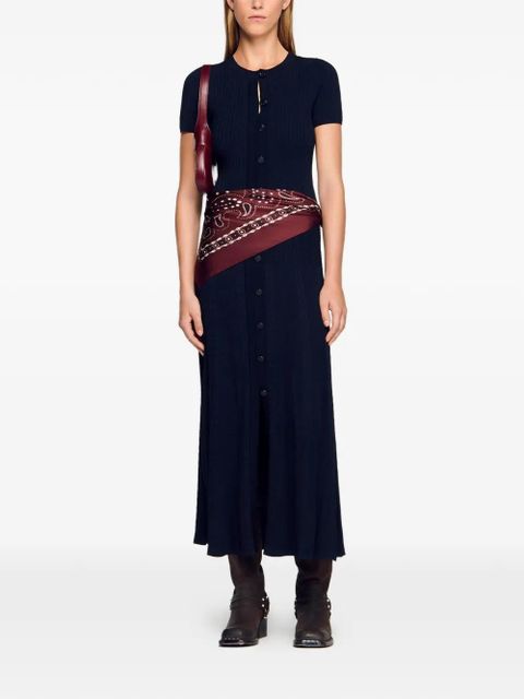 SANDRO knitted maxi dress - Blue - zdjęcie produktu nr 2