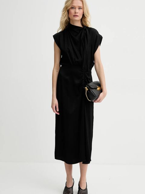 Sessun sukienka kolor czarny midi rozkloszowana 25205021 - zdjęcie produktu nr 2