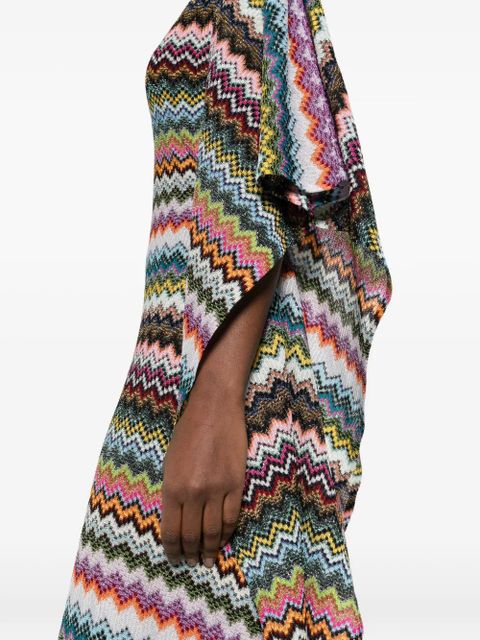 Missoni V-neck chevron maxi dress - White