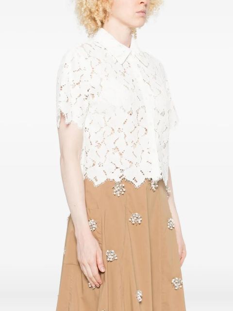 Simkhai lace scalloped-hem shirt - White - zdjęcie produktu nr 2