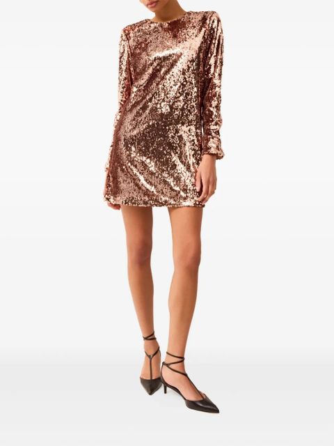 Marie Oliver Scarlet sequin mini dress - Brown