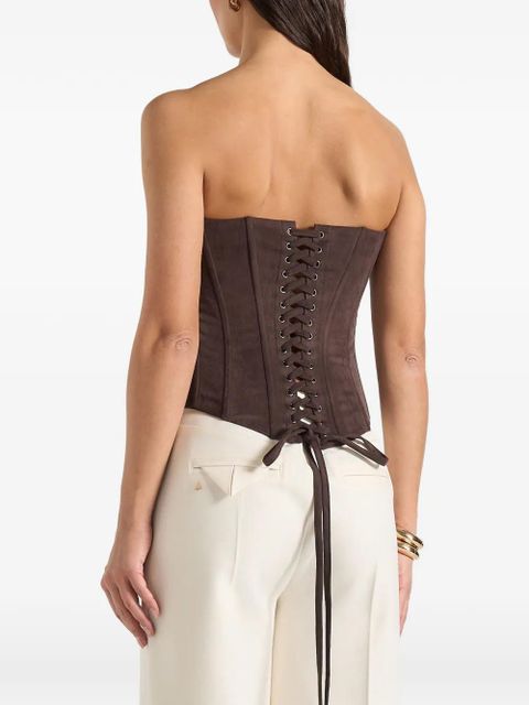Manière De Voir Scarlett lace-up corset - Brown