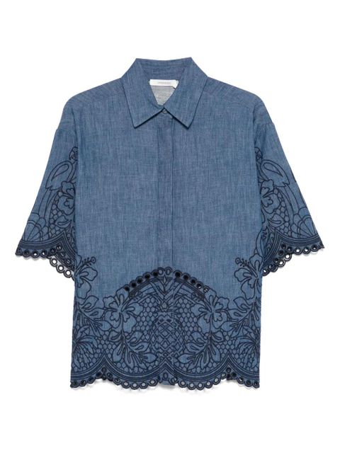 ZIMMERMANN embroidered shirt - Blue - zdjęcie produktu nr 1