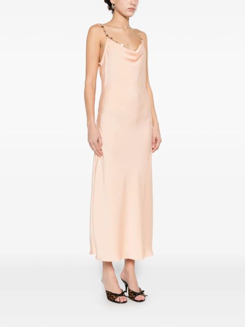 Rabanne chain-strap midi dress - Pink