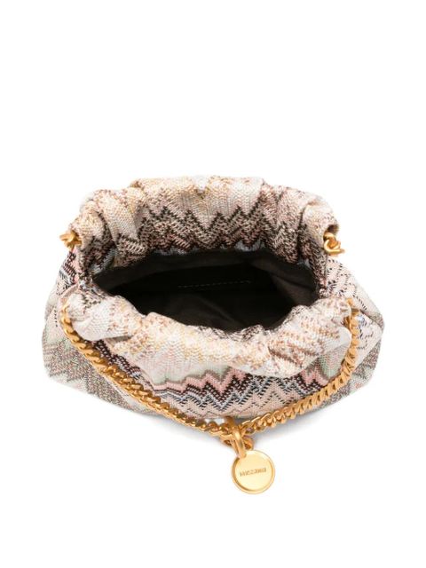 Missoni zigzag-knit chain-link mini bag - Neutrals