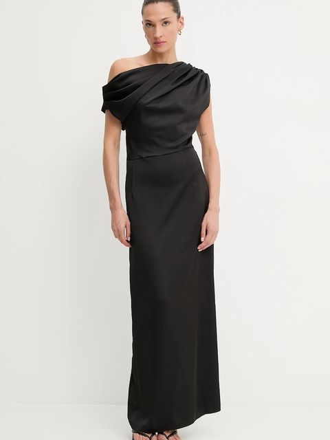 Answear.LAB sukienka kolor czarny maxi rozkloszowana - zdjęcie produktu nr 1