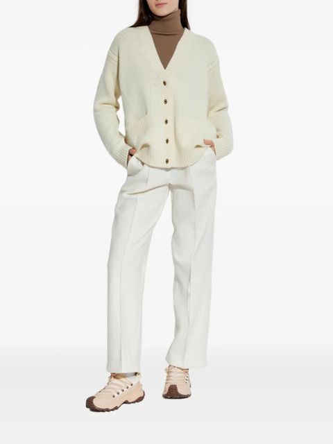 Moncler Grenoble drawstring logo track pants - White