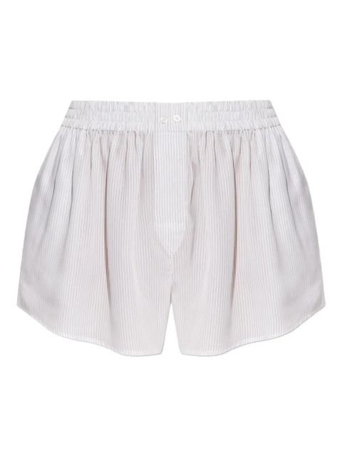 Alexander Wang pinstripe elastic-waist shorts - White - zdjęcie produktu nr 1