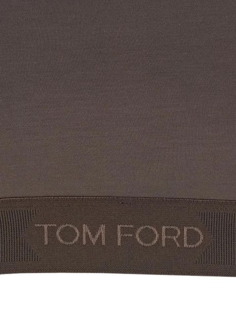 TOM FORD logo-jacquard bralette - Brown