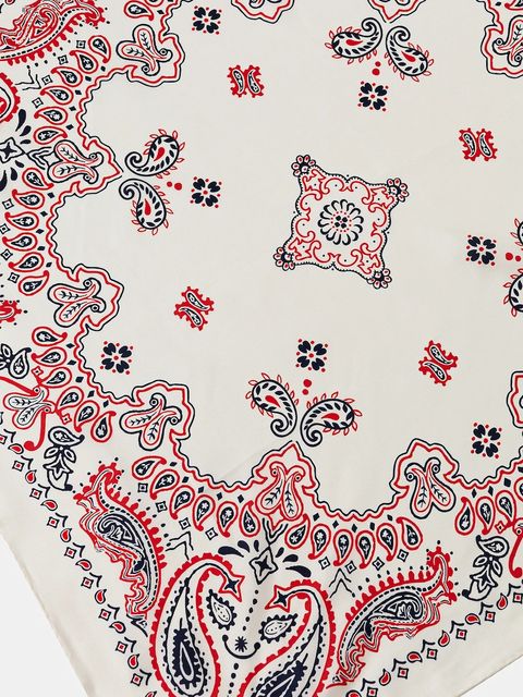 Weekend Max Mara apaszka jedwabna SIAM damska kolor beżowy wzorzysta 2525546054600 - zdjęcie produktu nr 2