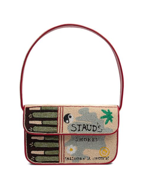 STAUD Tommy beaded shoulder bag - Neutrals - zdjęcie produktu nr 1