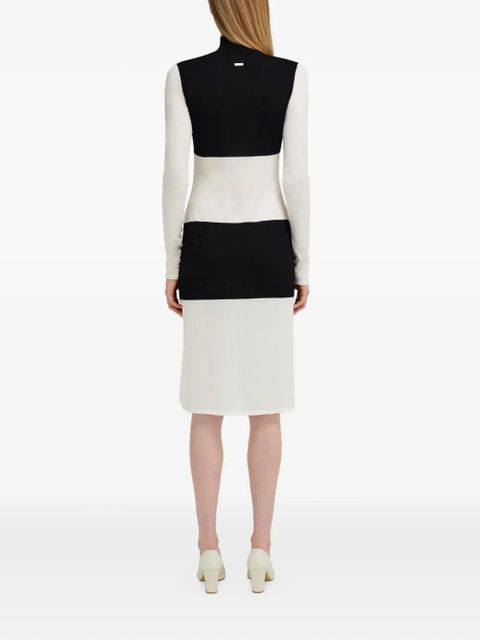 Ferragamo colour-block turtleneck dress - White - zdjęcie produktu nr 2