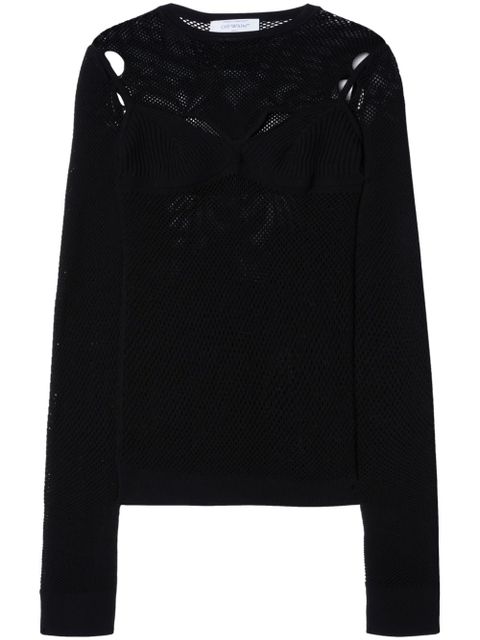 Off-White Arrow fishnet top - Black - zdjęcie produktu nr 1