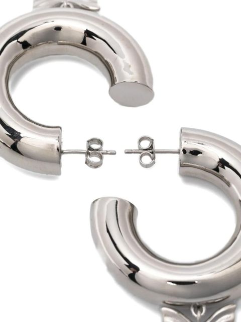 Blumarine butterfly charm hoop earrings - Silver - zdjęcie produktu nr 2
