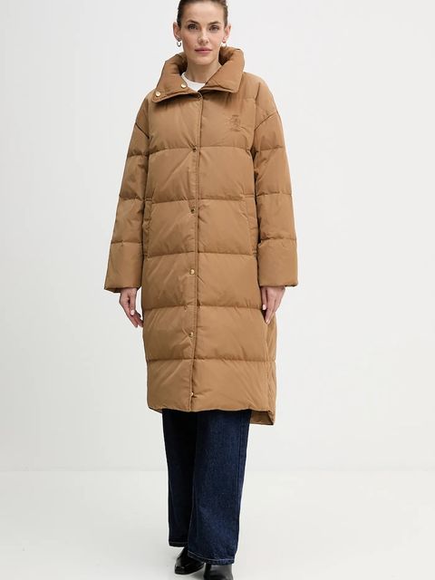Tommy Hilfiger kurtka puchowa kolor brązowy zimowa WW0WW47279 - zdjęcie produktu nr 1