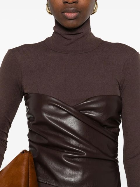 Nanushka turtleneck maxi dress - Brown