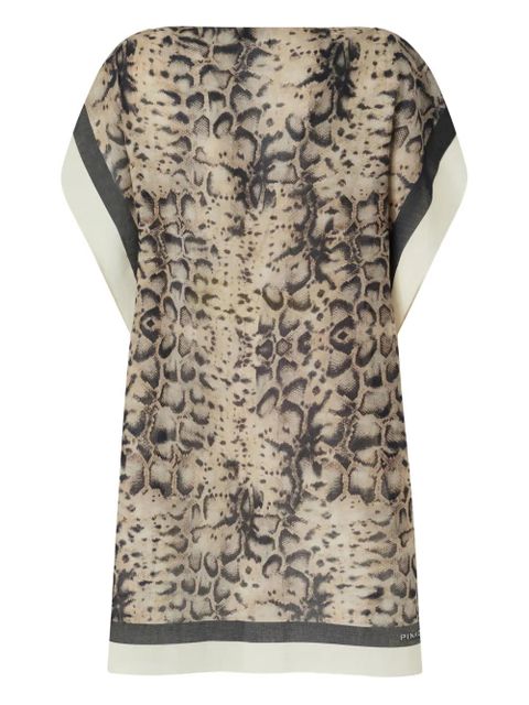 PINKO snake-print draped T-shirt - Neutrals - zdjęcie produktu nr 2