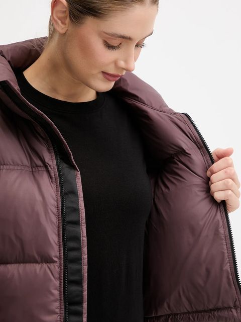 The North Face kurtka puchowa Nuptse kolor brązowy zimowa NF0A5GGEBQ71