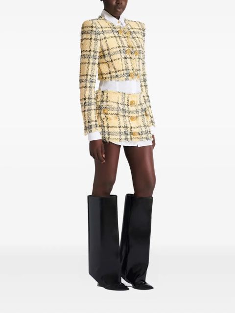 Balmain tweed buttoned skirt - Yellow