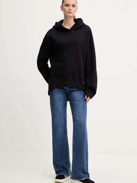BOSS bluza damska kolor czarny z kapturem gładka 50550339 - zdjęcie produktu nr 2