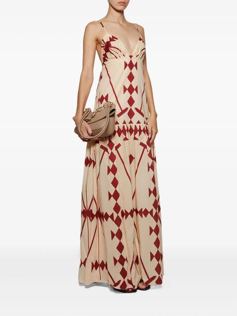 Johanna Ortiz Zea Palm geometric-print dress - Neutrals - zdjęcie produktu nr 2