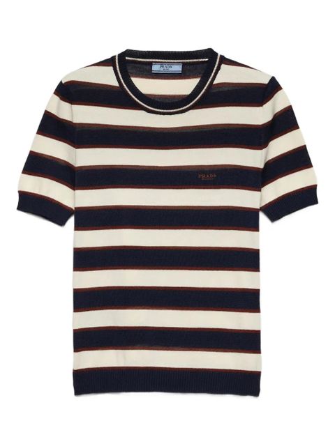 Prada striped T-shirt - F056H Blue - zdjęcie produktu nr 1